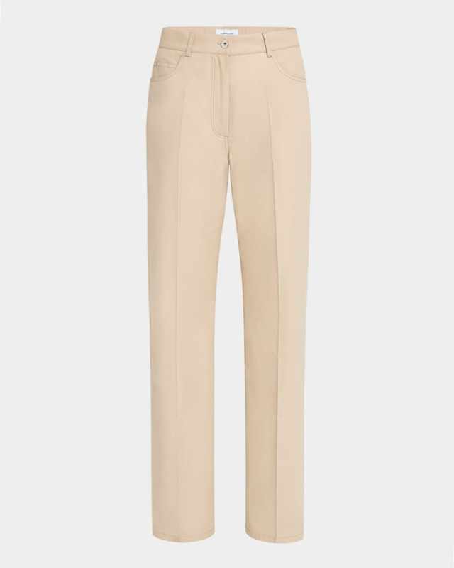 5-Pocket Cotton Straight-Leg Trousers